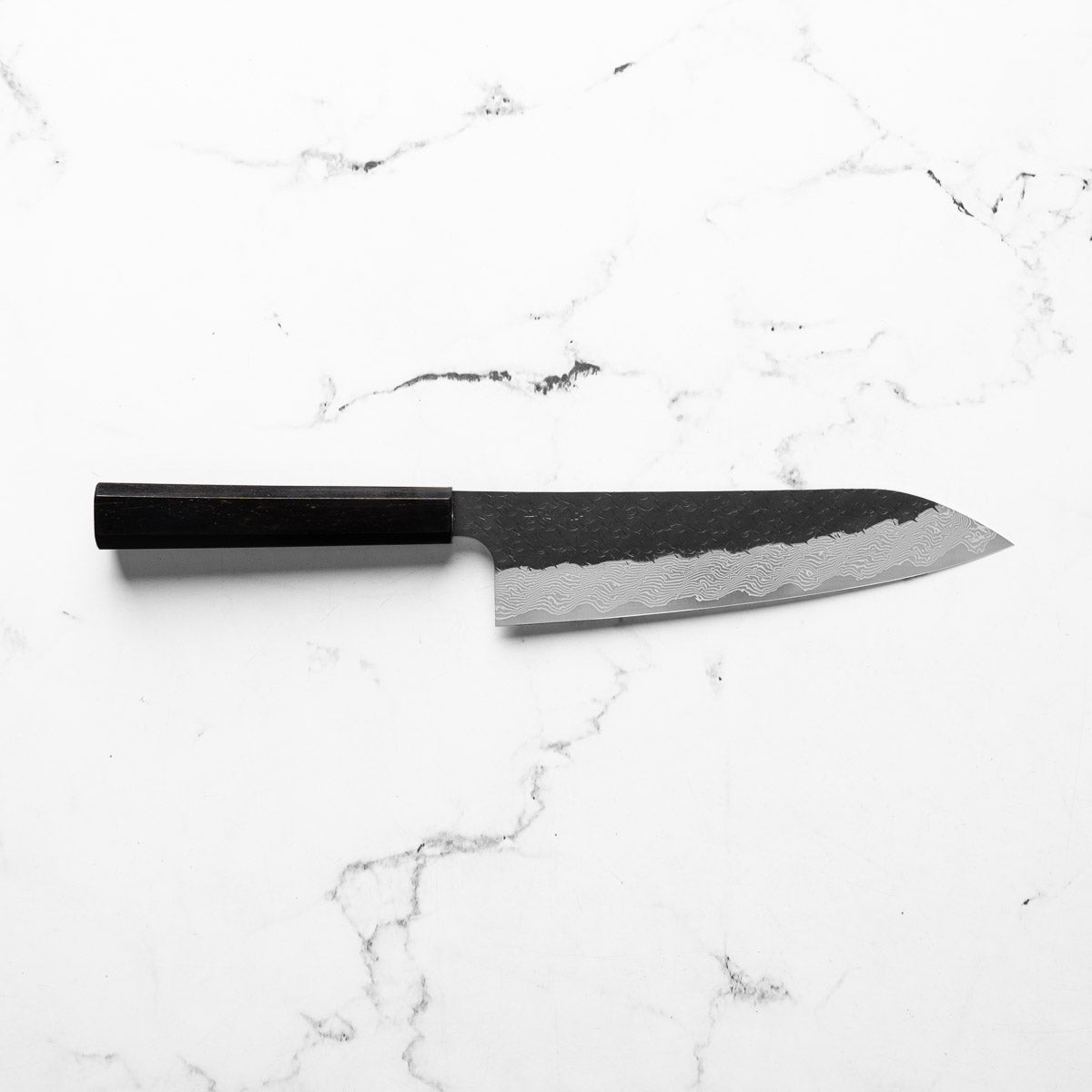Nigara Hamono SGSTRIX Kurouchi Damascus Gyuto 210mm - Mono Ebony