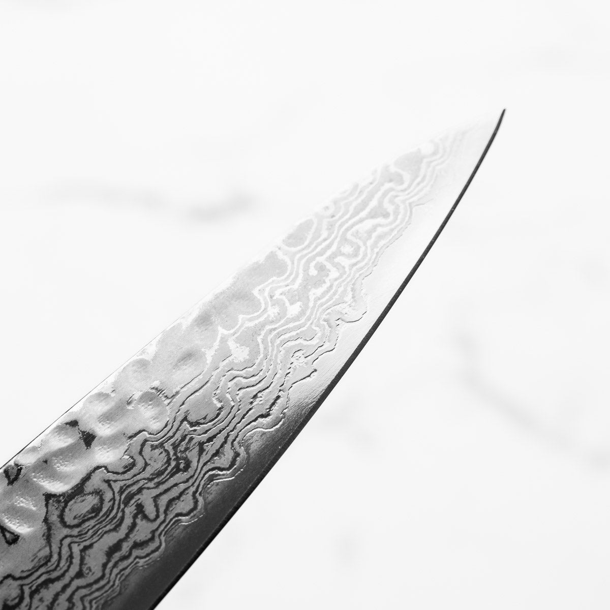 Tsunehisa Ginsan Geppaku Petty 135mm - Dyed Maple w/White Stripe