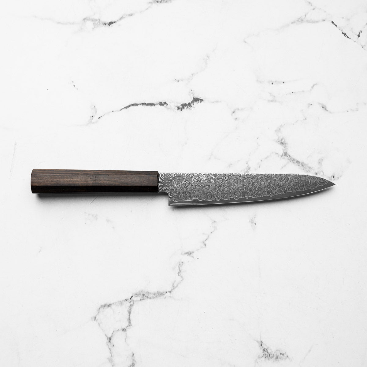 Hatsukokoro Ryuhyo Kurozome SG2 Damascus Petty 150mm - Ebony