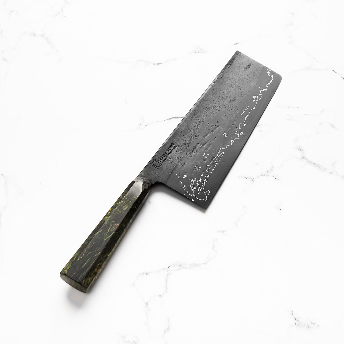 Leszek Sikoń San Mai Tallboy Nakiri 210 - Green Hemp