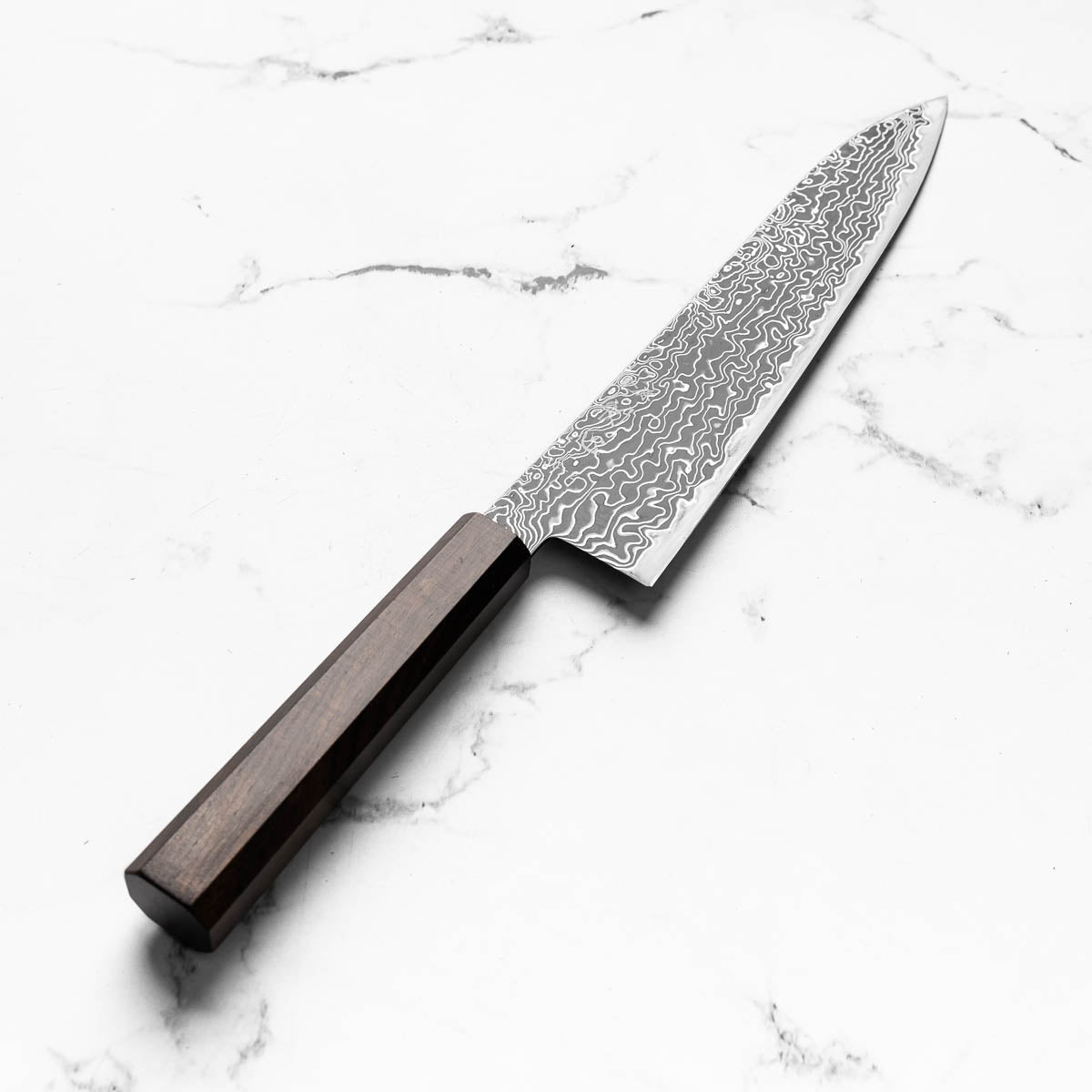 Hatsukokoro Ryuhyo Kurozome SG2 Damascus Gyuto 210mm - Ebony