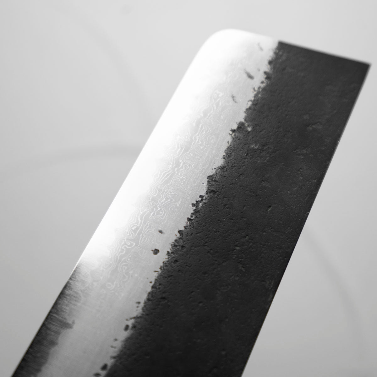 Hatsukokoro Shinkiro Blue Super Damascus Kurouchi Nakiri 165 - Maple