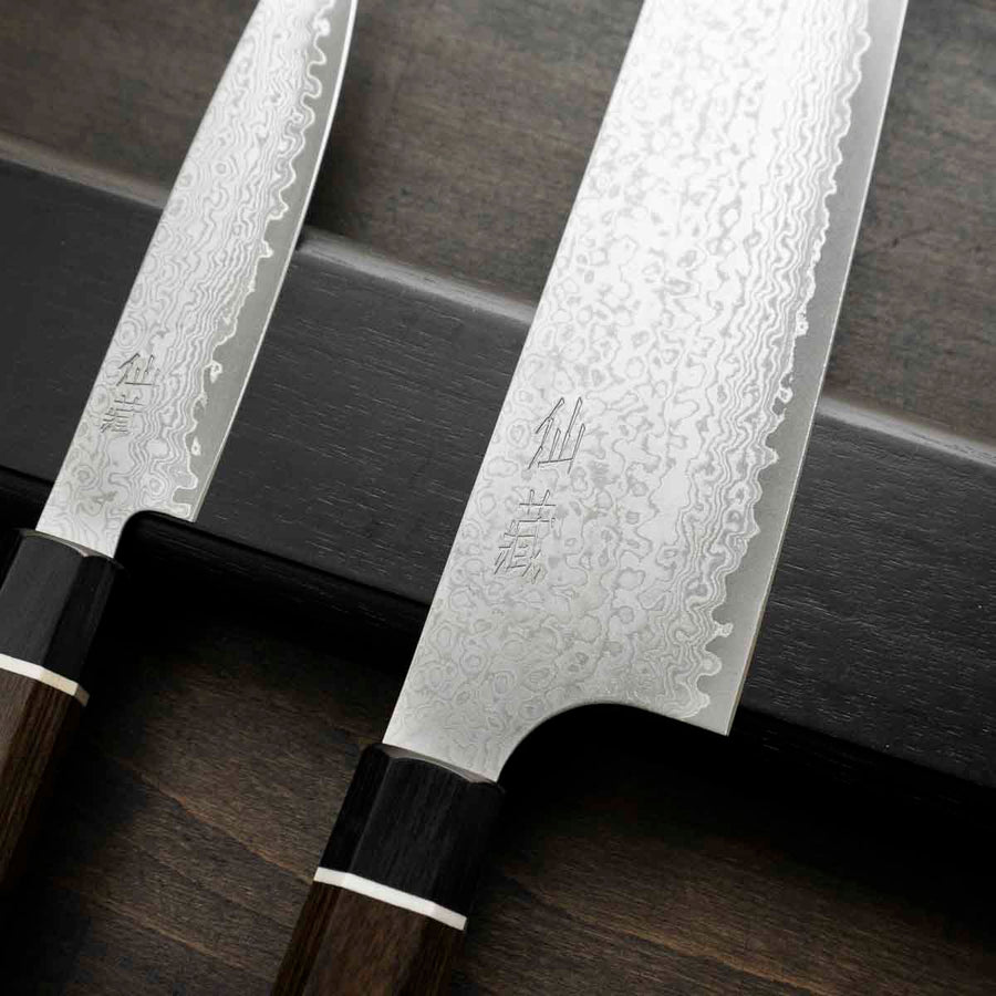 Senzo Black VG10 - 2 Knife Set with Magnetic Strip