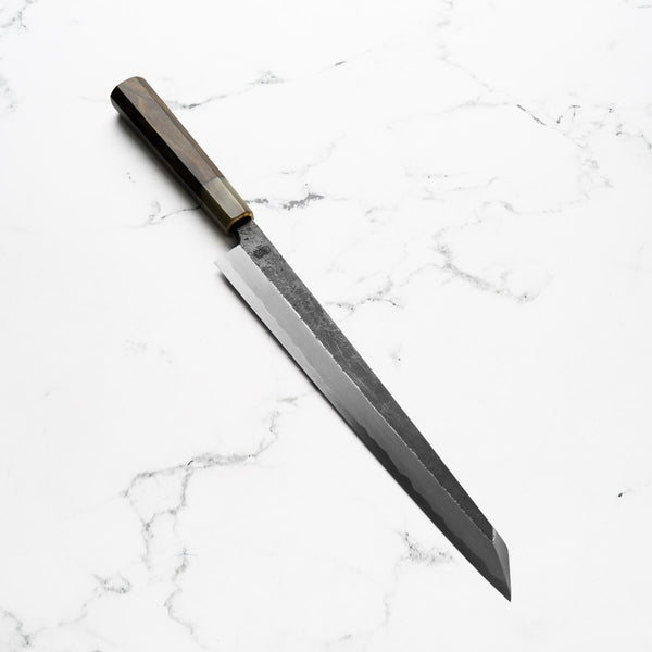 Sakai Kikumori "Kikuzuki Kuro" Kiritsuke Yanagiba 270mm - Persimmon
