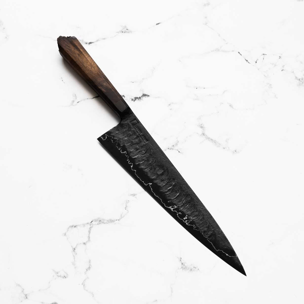Leszek Sikon Hammer S Grind Gyuto - Burnt Walnut