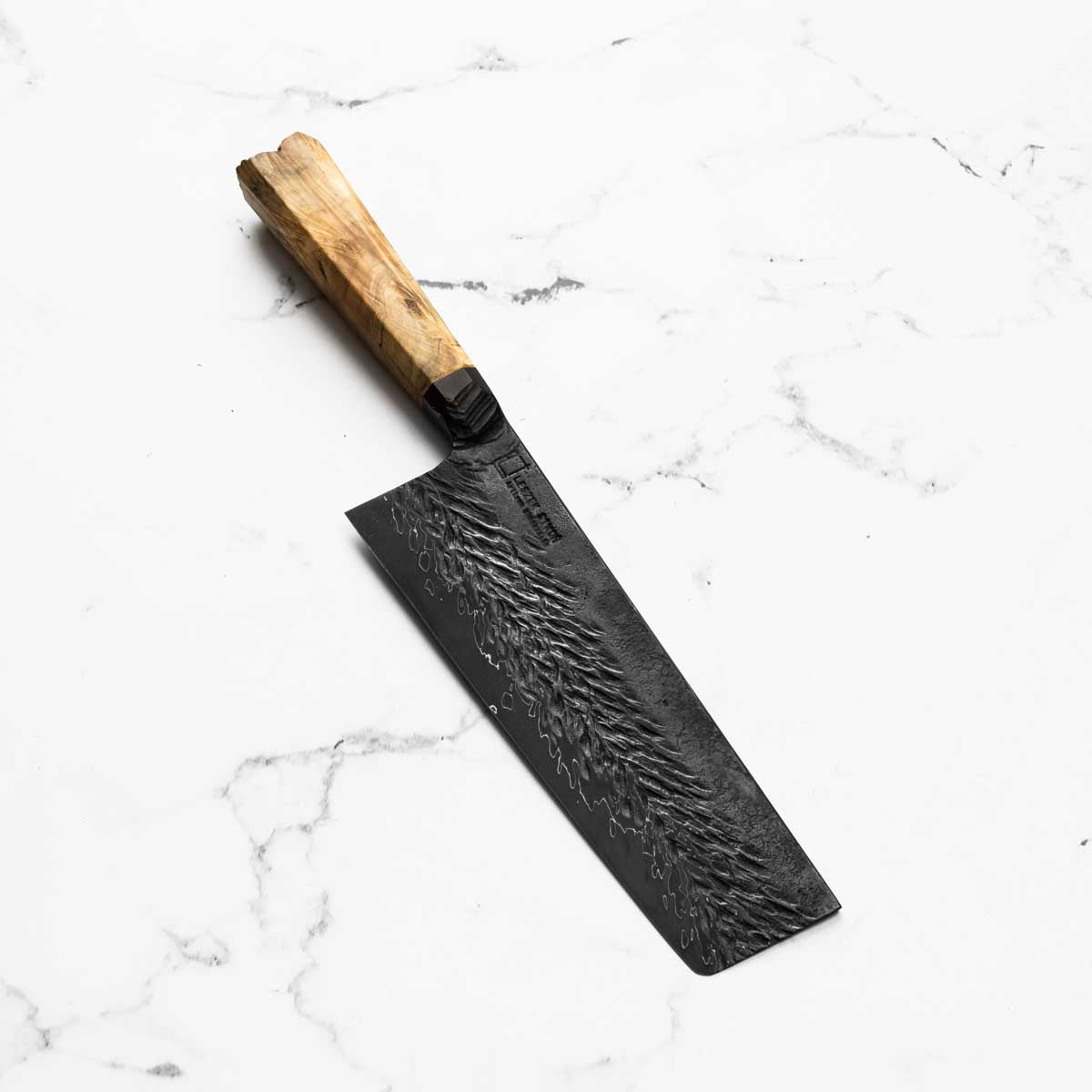 Leszek Sikon Hammer S Grind Nakiri 190mm - Live End Spalted Maple