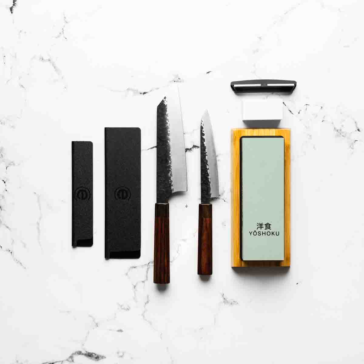 Seido Ginsan Kurouchi Tsuchime - 2 Piece Set