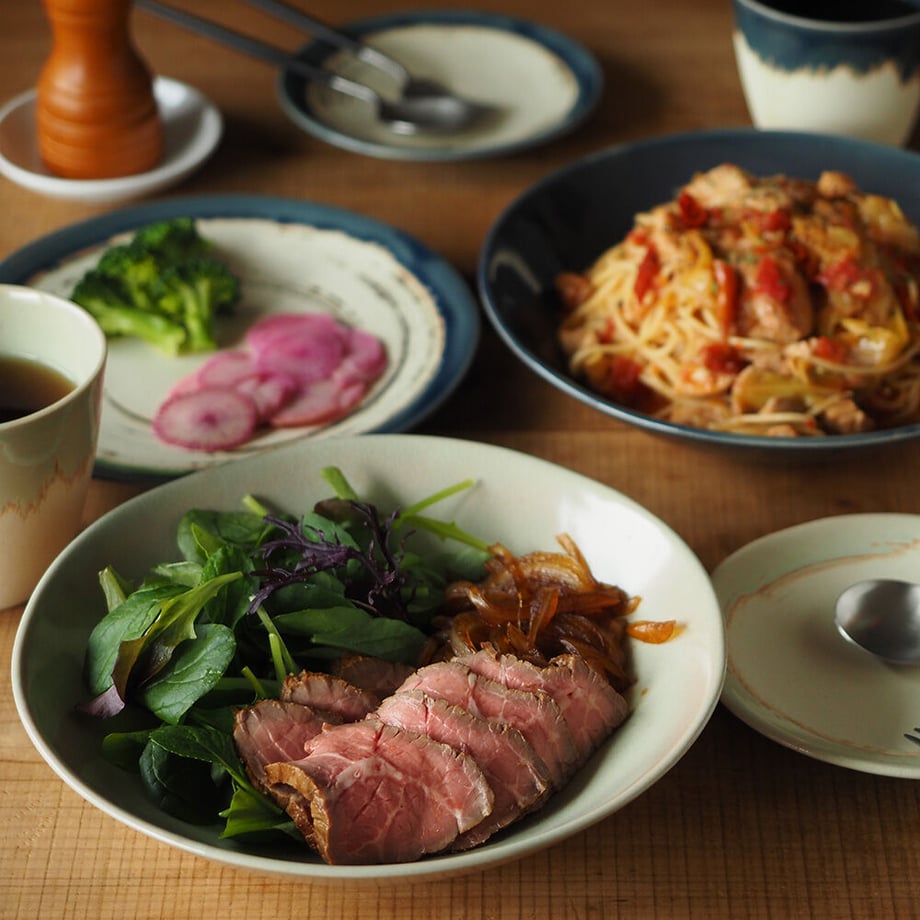 Bread & Rice Glossy Glaze Large Bowl - Clear