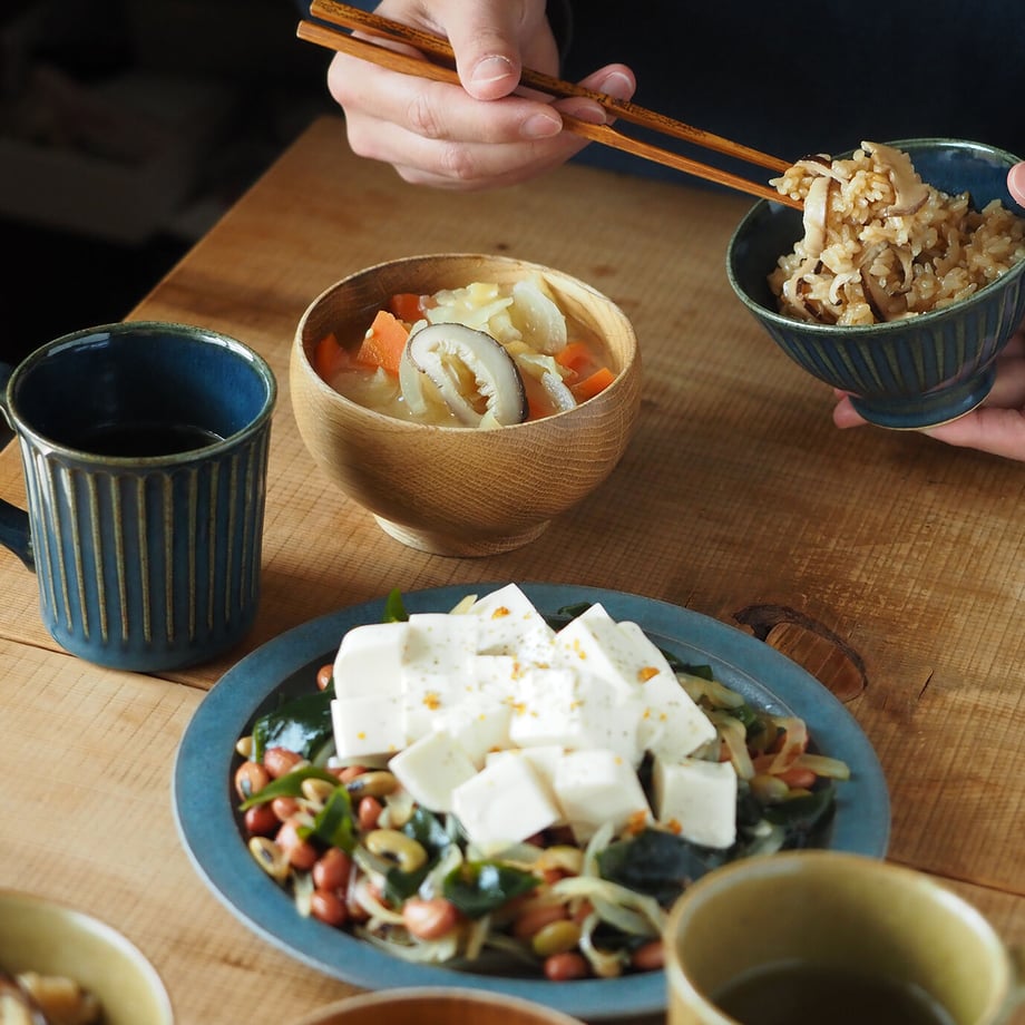 Bread & Rice Prussian Mug - Navy Blue
