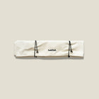 Habitat Canvas Knife Roll - 6 Slot - White With Enamel Pins