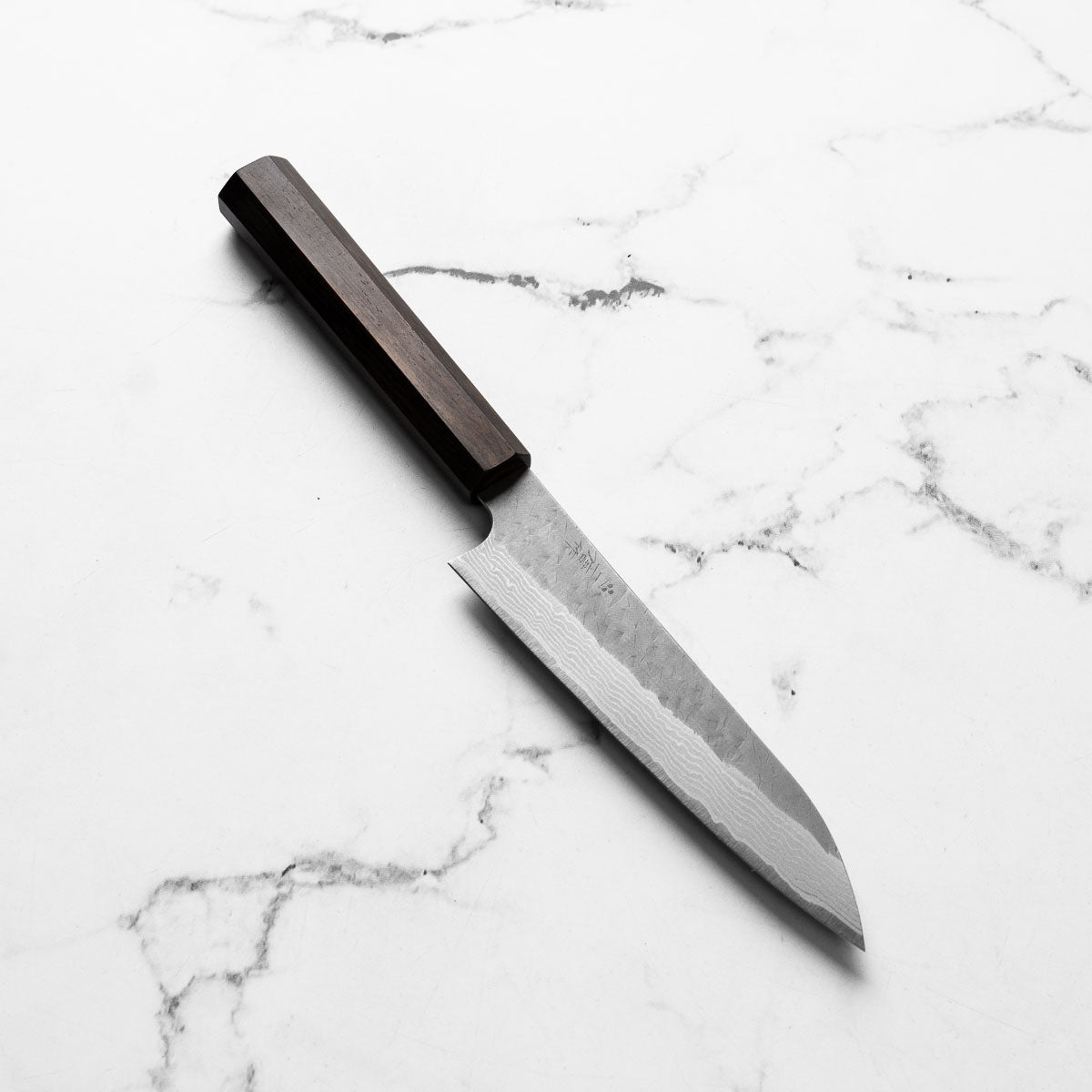 Nigara Hamono VG10 Tsuchime Damascus Petty 150mm - Ebony