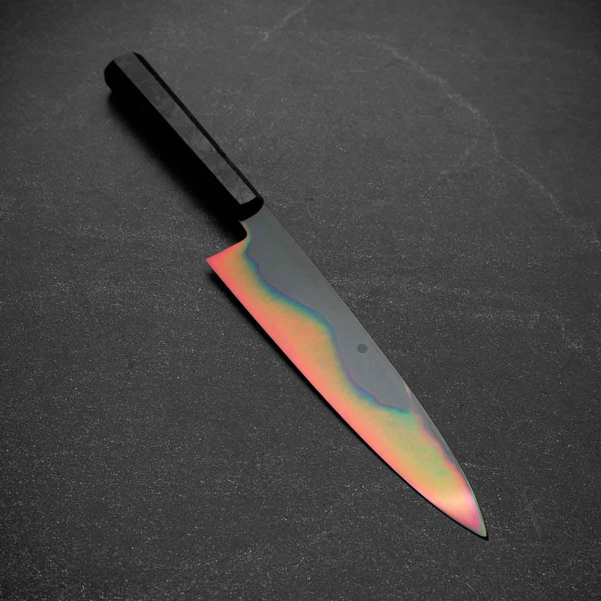 Yoshikazu Ikeda White 1 Honyaki Kachikaeshi Gyuto 210mm - Dark Carbon Fibre