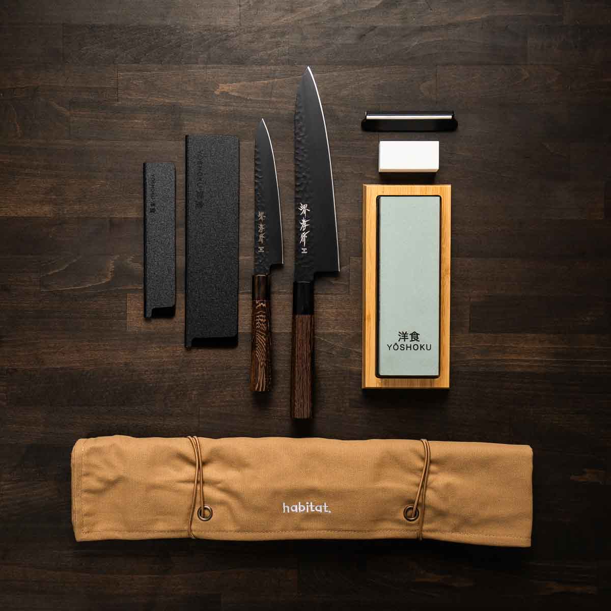 Sakai Takayuki Kurokage VG10 - 2 Knife Set with Knife Roll