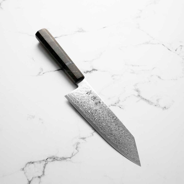 Hatsukokoro Ryuhyo SG2 Damascus Bunka 180mm - Dark Maple