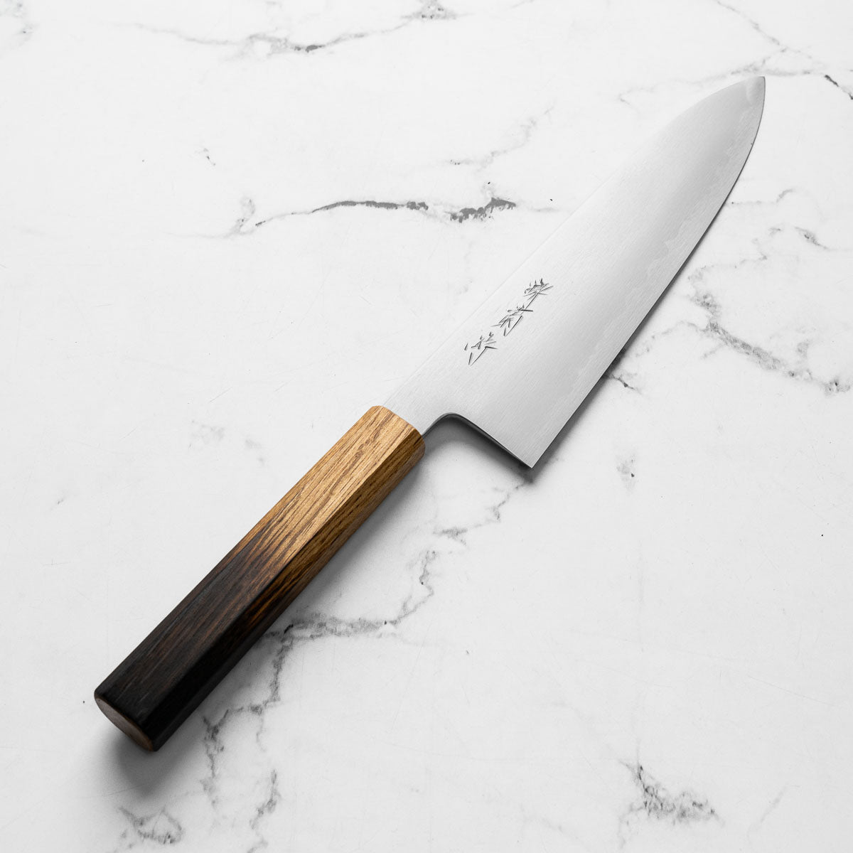 Chef's Edge x Sakai Kikumori Blue 2 Gyuto 225mm - Burnt Oak