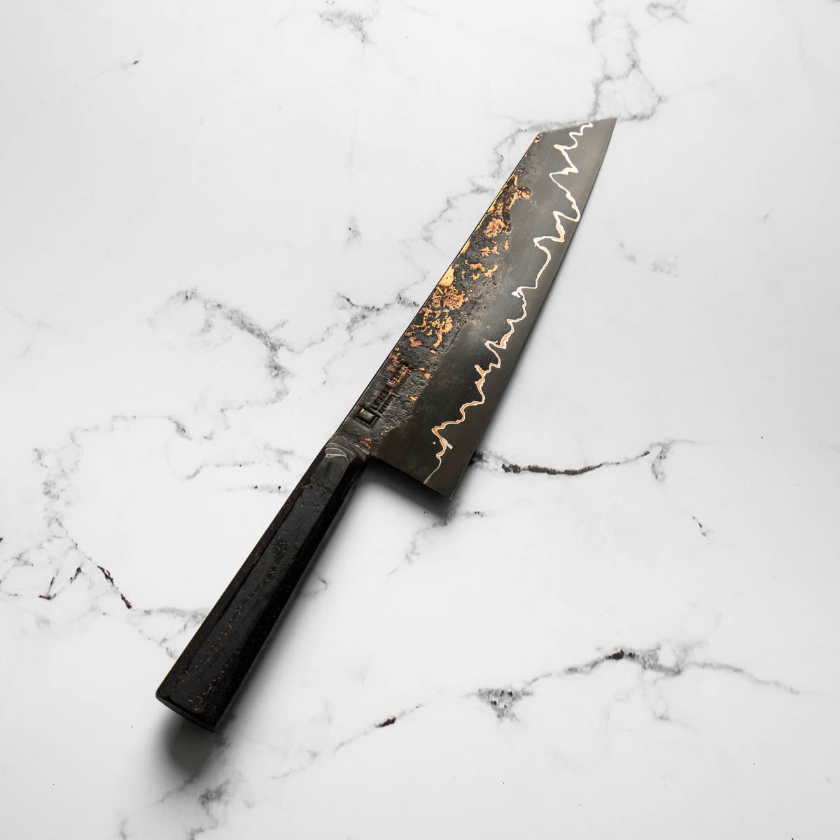 Leszek Sikoń Copper Damascus Gyuto 215mm