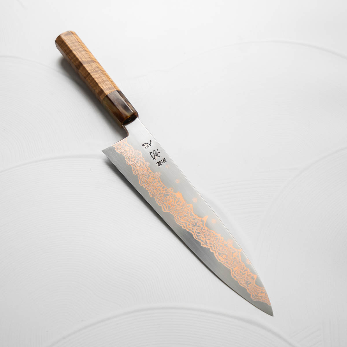 Hatsukokoro Yorokobi SLD Copper Damascus Gyuto 240mm - Double Blonde