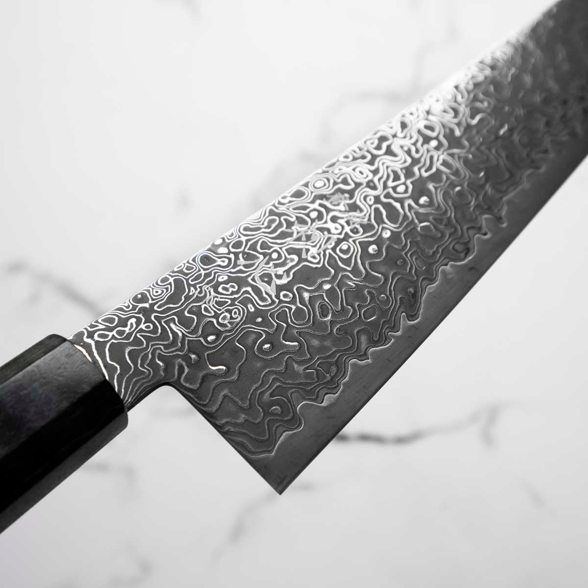 Hatsukokoro Ryuhyo Kurozome SG2 Damascus Gyuto 210mm -  Maple Turquoise