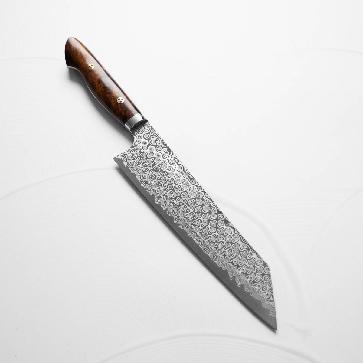 Nigara Hamono SG2 Raindrop Damascus Kiritsuke 240mm - Desert Ironwood