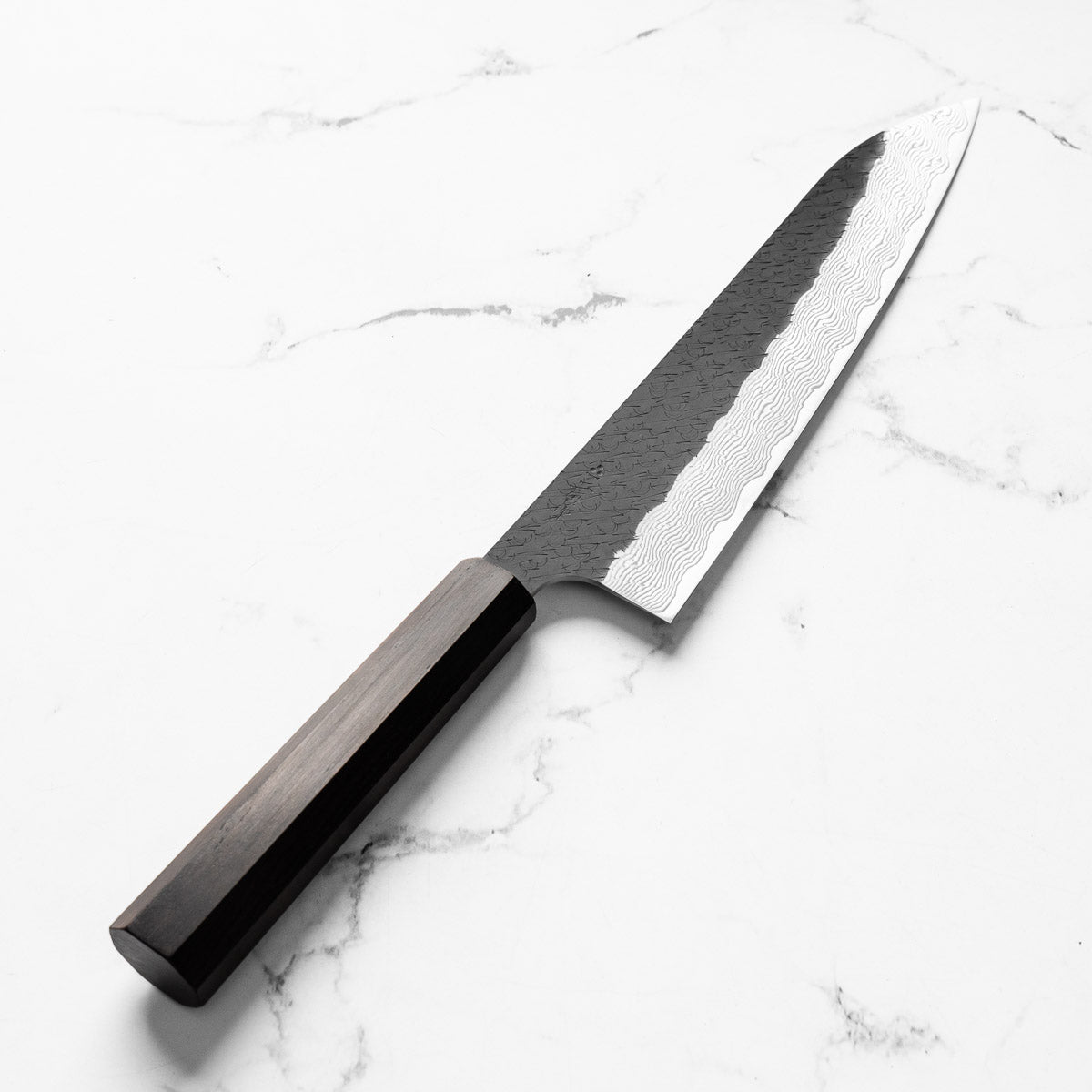 Nigara Hamono SGSTRIX Kurouchi Damascus Gyuto 240mm - Mono Ebony