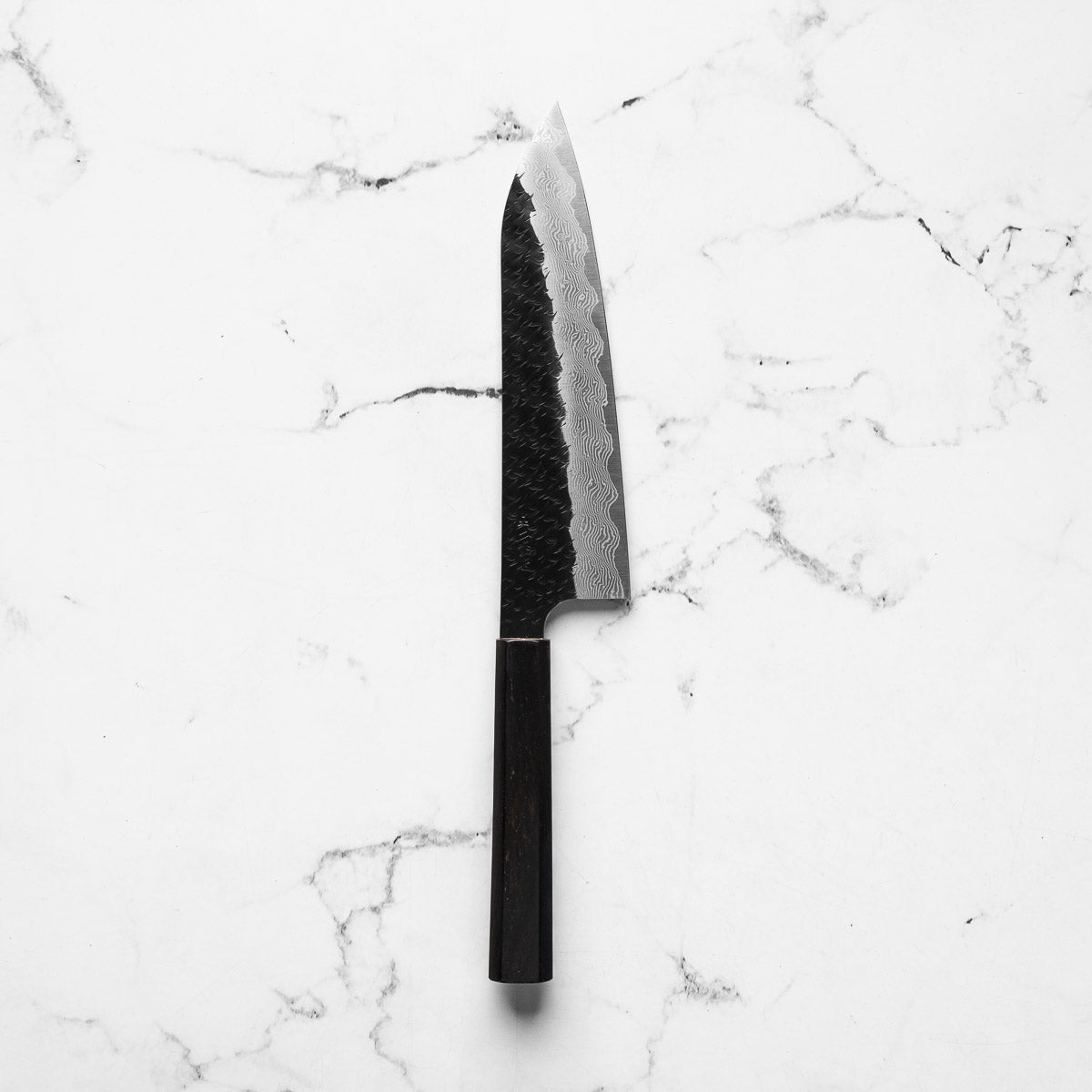 Nigara Hamono SGSTRIX Kurouchi Damascus Gyuto 210mm - Mono Ebony