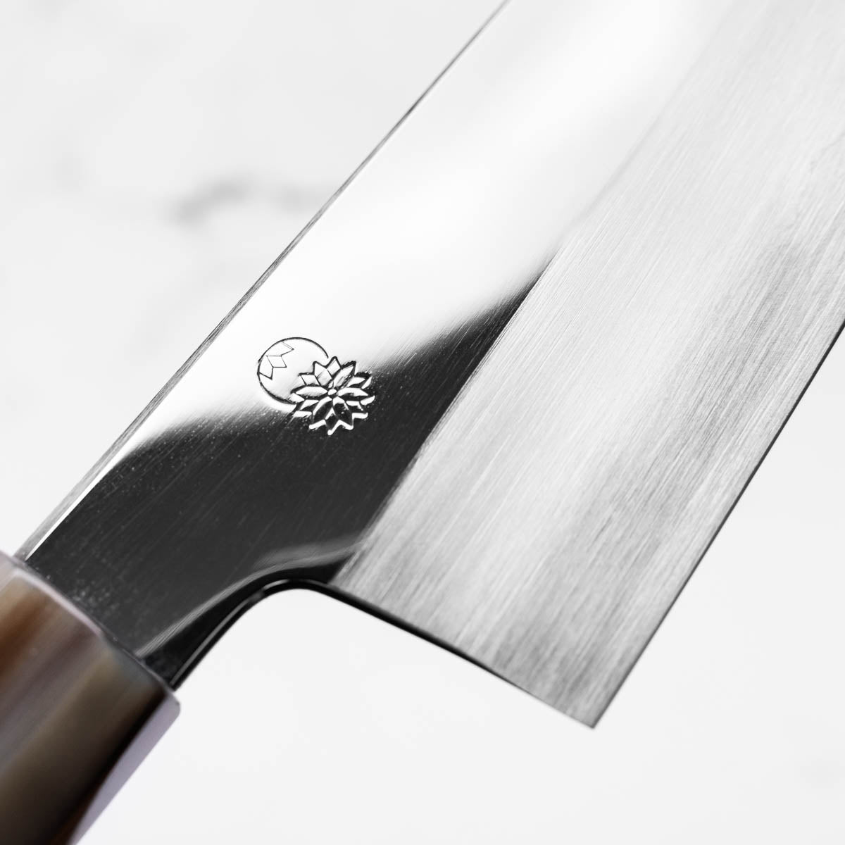 Sakai Kikumori "Choyo" Ginsan Bunka 180mm - Persimmon