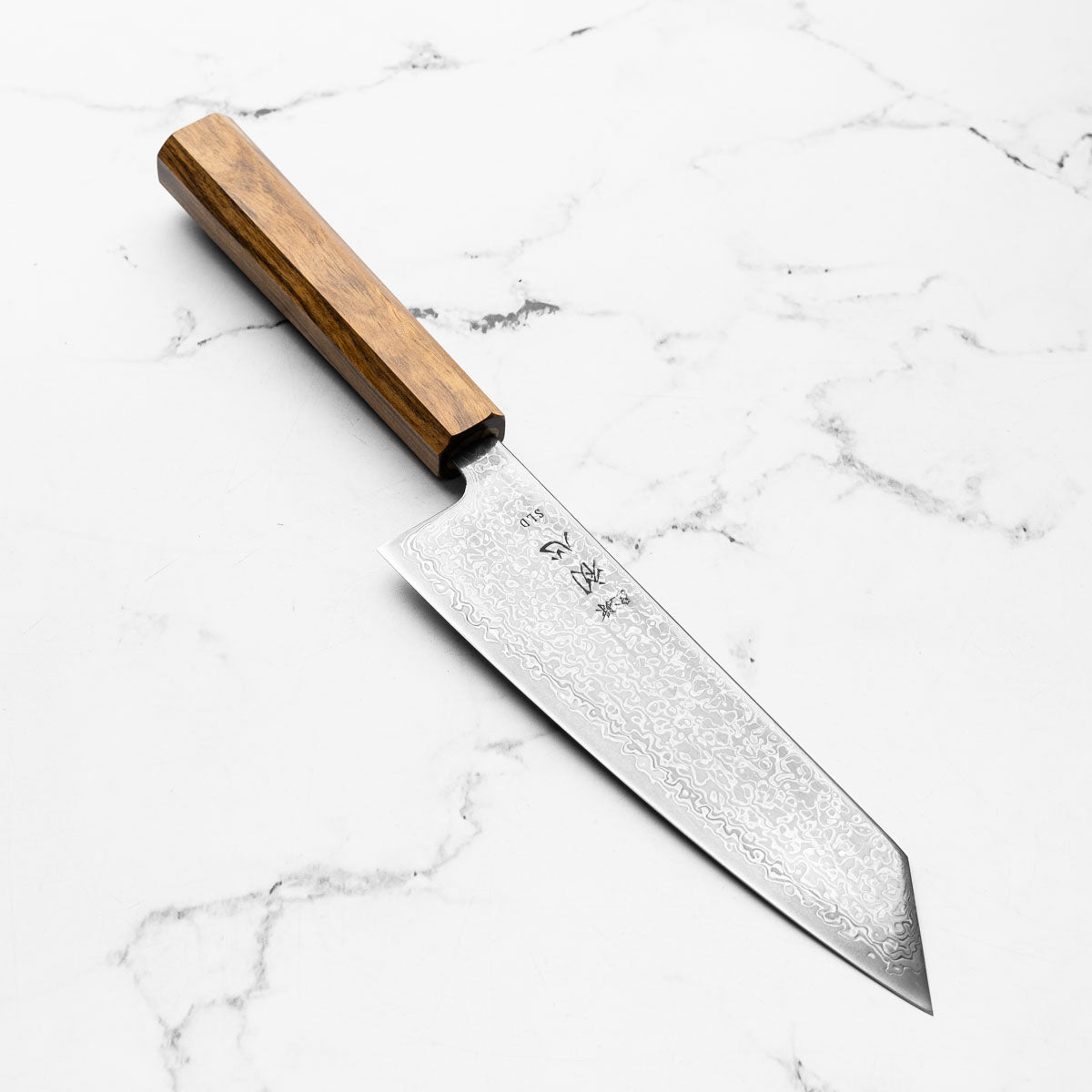 Hatsukokoro Hikari SLD Damascus Kurozome Bunka 170mm - Bubinga