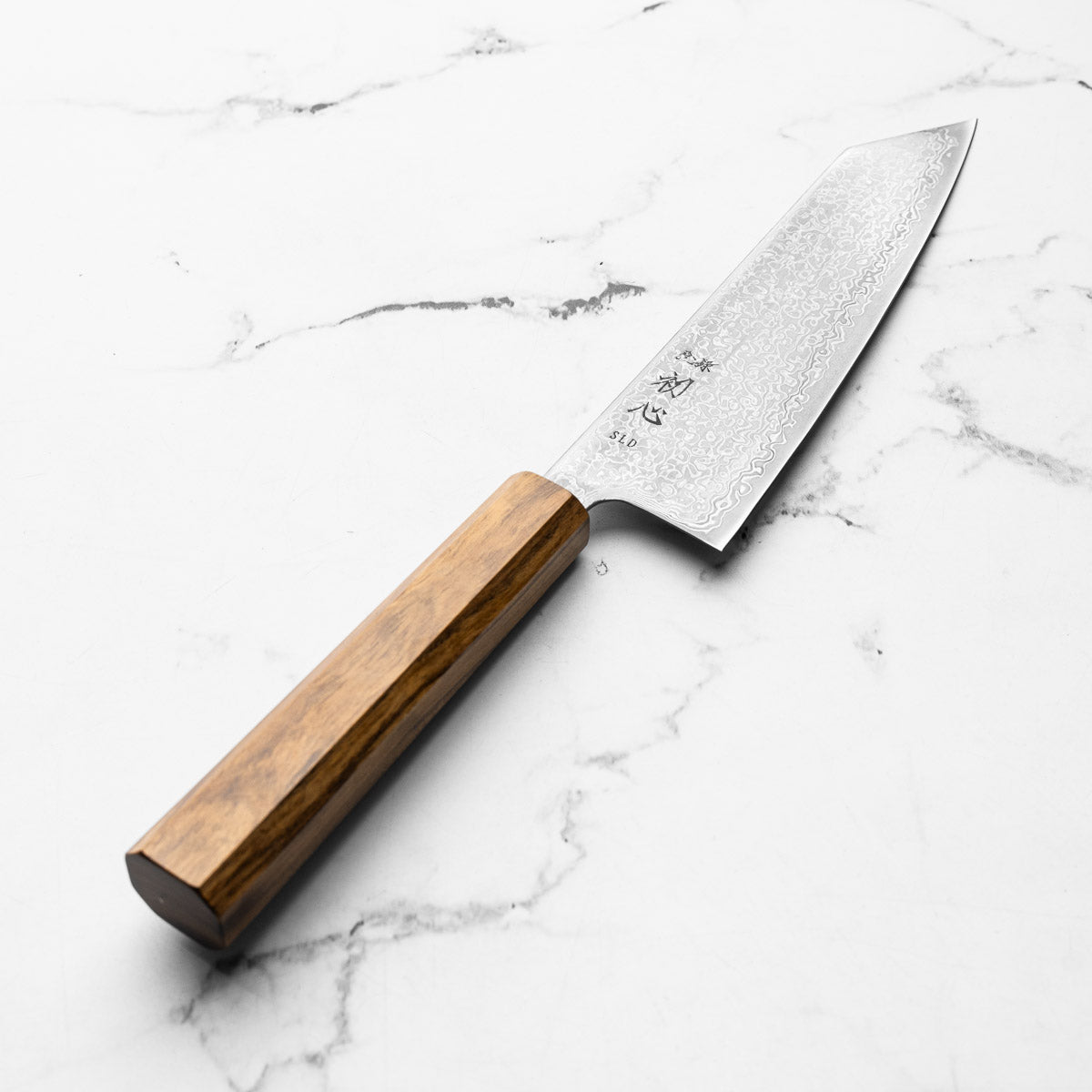 Hatsukokoro Hikari SLD Damascus Kurozome Bunka 170mm - Bubinga