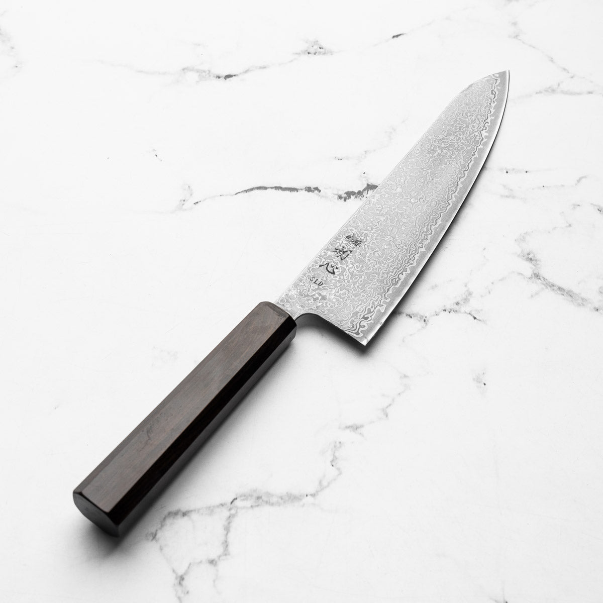 Hatsukokoro Hikari SLD Damascus Kurozome Gyuto 210mm - Ebony