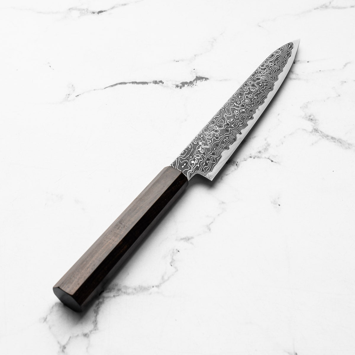 Hatsukokoro Ryuhyo SG2 Damascus Petty 150mm - Ebony