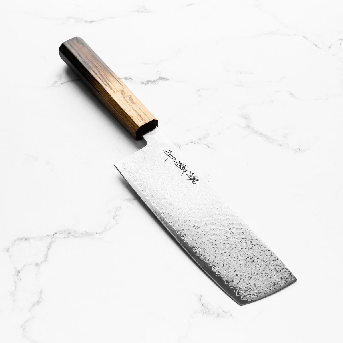 Sakai Kikumori OHS SG2 Damascus Nakiri 165mm - Burnt Oak
