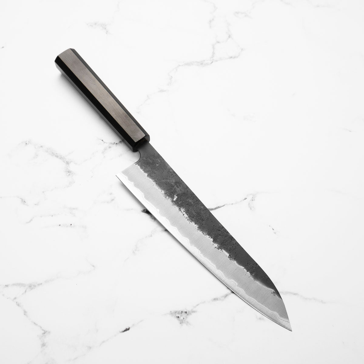 Tsunehisa Kurouchi Blue Super Nashiji Gyuto 210mm - Ebony