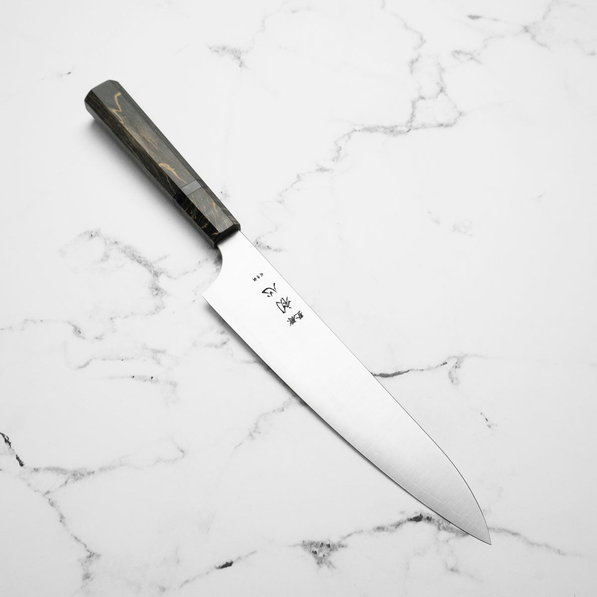 Hatsukokoro Hayabusa Blue Super Gyuto 210mm - Dark Maple