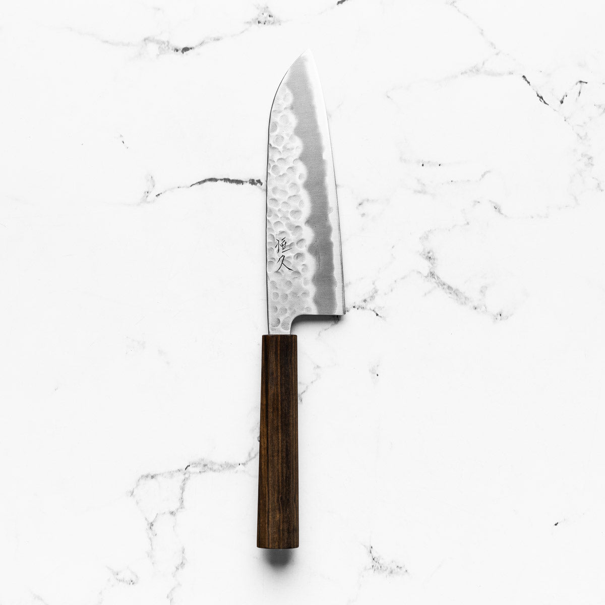 Tsunehisa White 2 Stainless Clad Tsuchime Santoku 165mm - Mono Bubinga