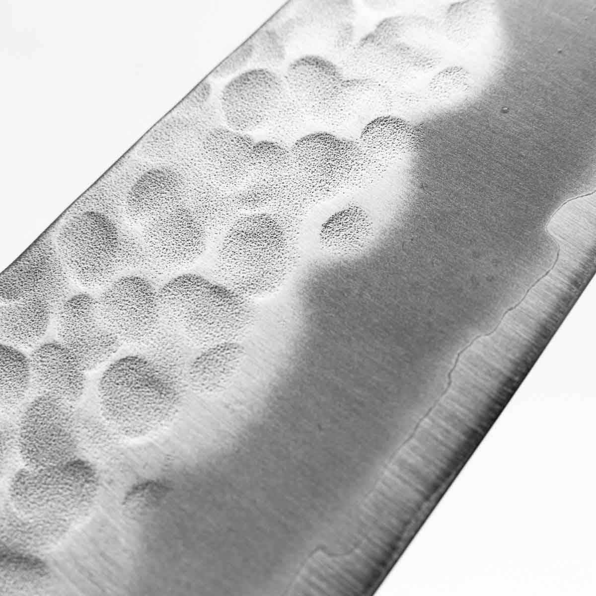 Tsunehisa White 2 Stainless Clad Tsuchime Santoku 165mm - Mono Bubinga