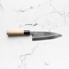 Sakai Kikumori Shironiko Deba 180mm - Magnolia & Black