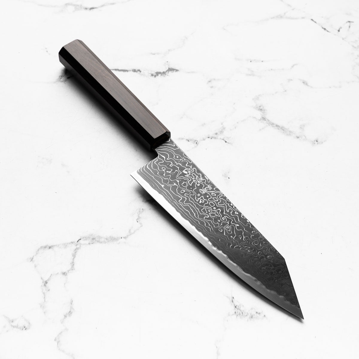 Hatsukokoro Ryuhyo Kurozome SG2 Damascus Bunka 180mm -  Ebony
