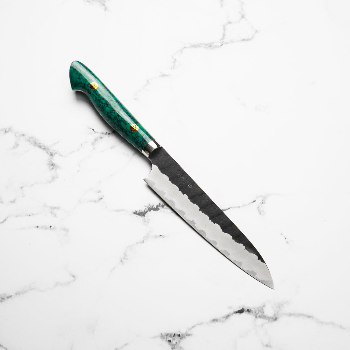 Nigara Hamono SG2 Kurouchi Tsuchime Petty 150mm - Turquoise