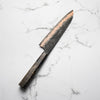 Hatsukokoro Yorokobi Kurouchi SLD Damascus Tsuchime Gyuto 210mm - Dark Maple