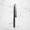 Hatsukokoro Yorokobi Kurouchi SLD Damascus Tsuchime Gyuto 240mm - Dark Maple