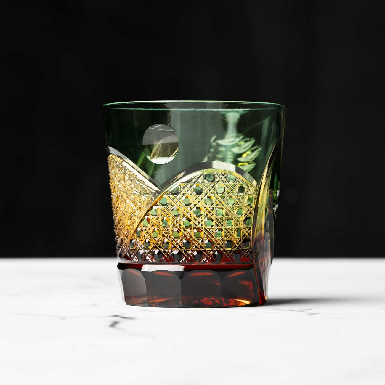 Kiyohide Glass Kobo Rock Glass Seiken Green