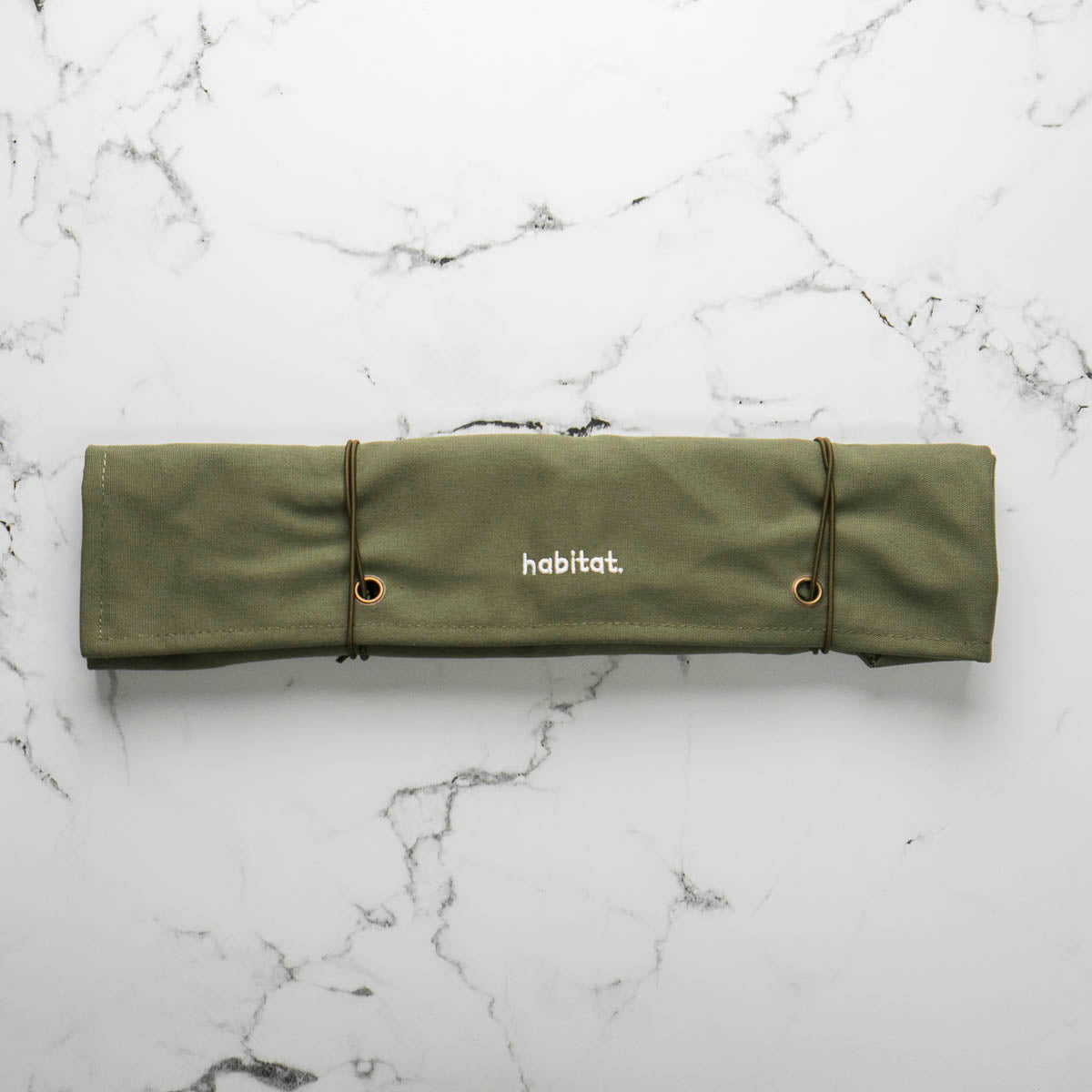 Habitat Canvas Knife Roll - 6 Slot - Dark Green