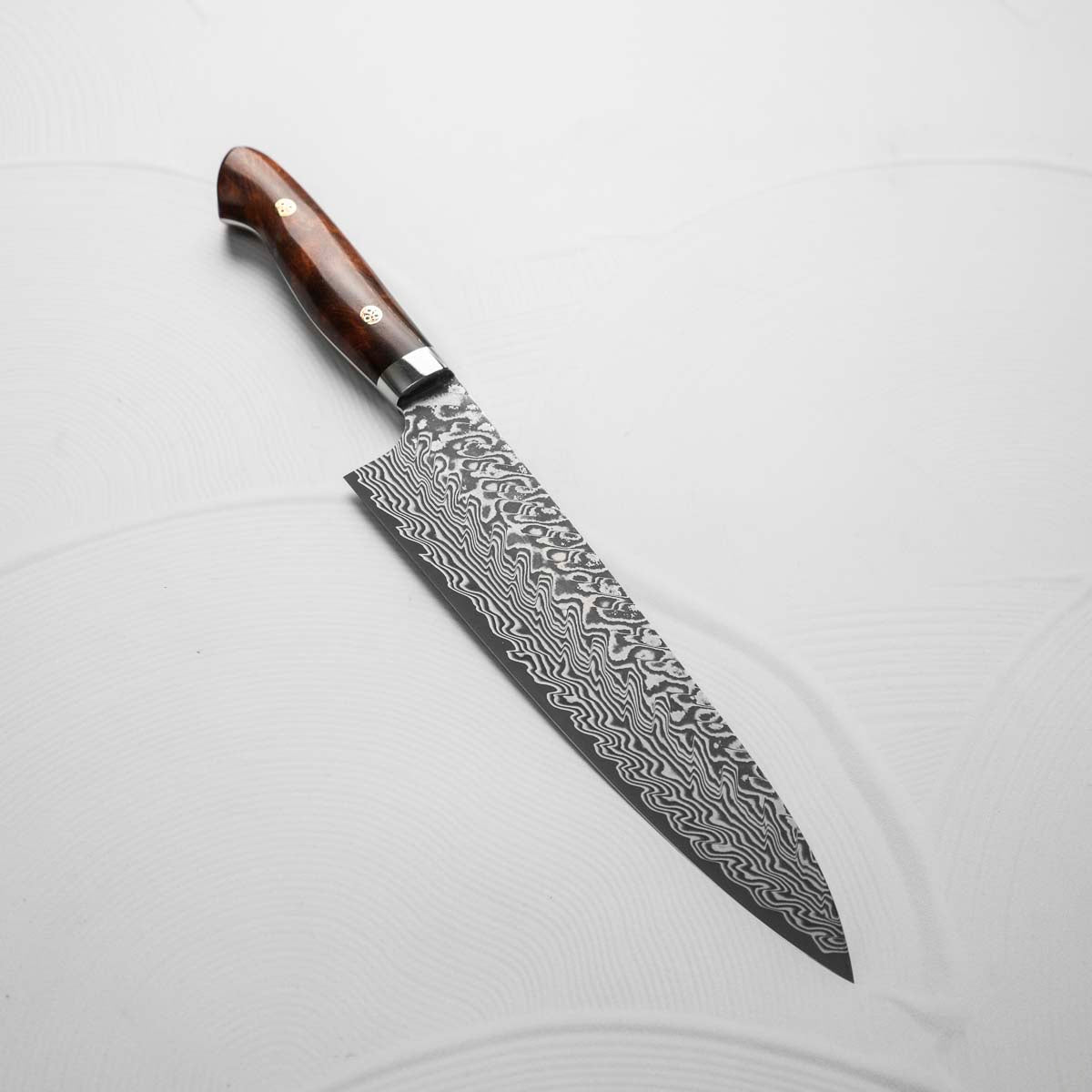 Yoshimi Kato SG2 Damascus Gyuto 210mm - Burmese Rosewood