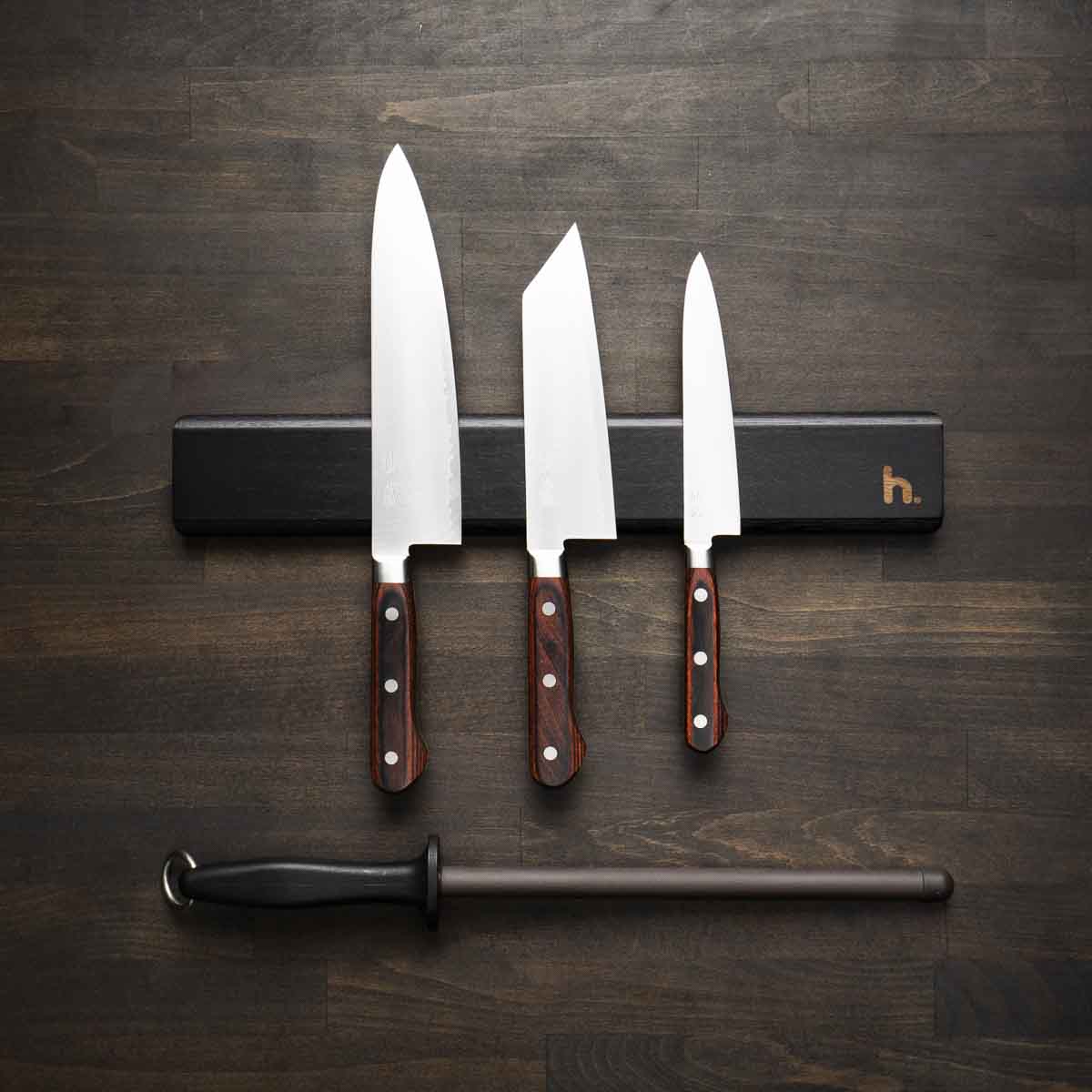 Senzo Clad - 3 Knife Set with Magnetic Strip