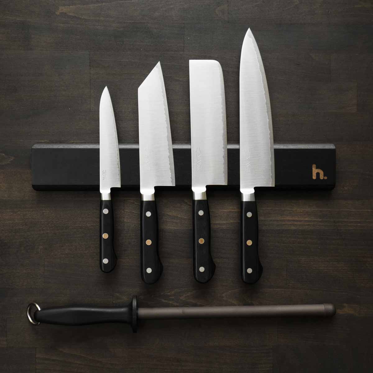 Senzo Professional SG2 - 4 Knife Set with Magnetic Strip