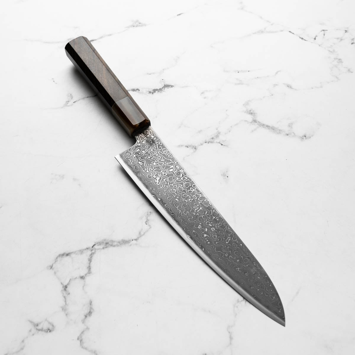 Seido VG10 Kurozome Nickel Damascus Gyuto 210mm - Persimmon