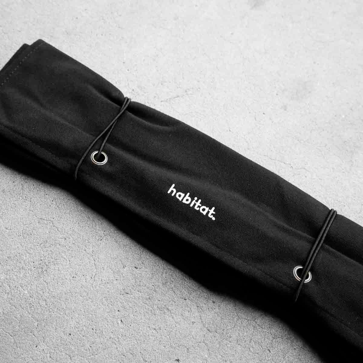 Habitat Canvas Knife Roll - 6 Slot - Black