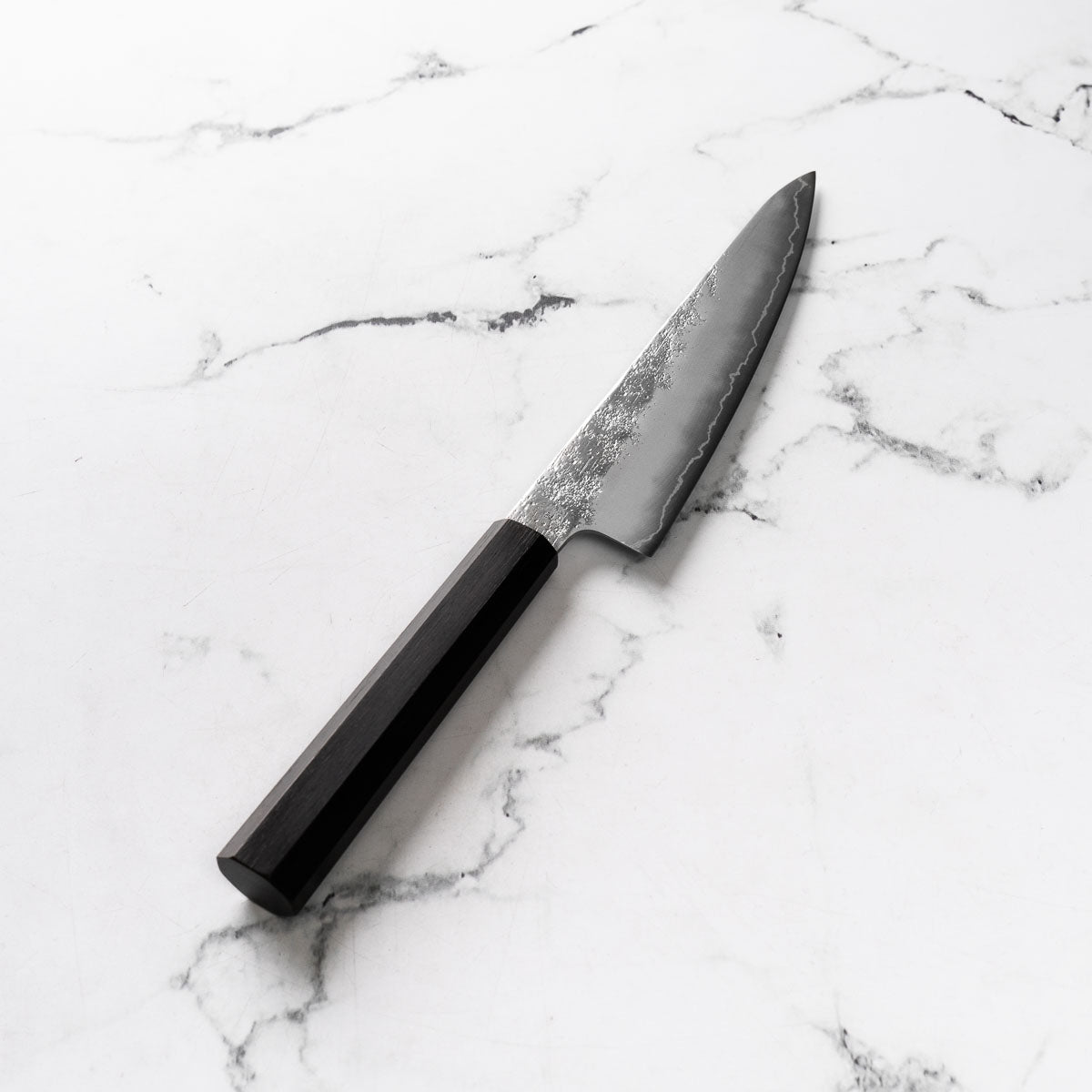 Hajimaru Ginsan Nashiji Ko Santoku 150mm - Mono Ebony