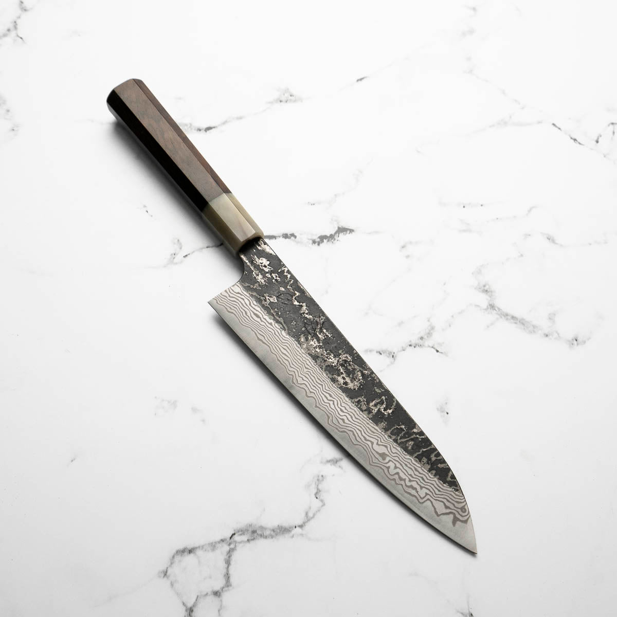 Hatsukokoro SLD Kurouchi Damascus Gyuto 210mm