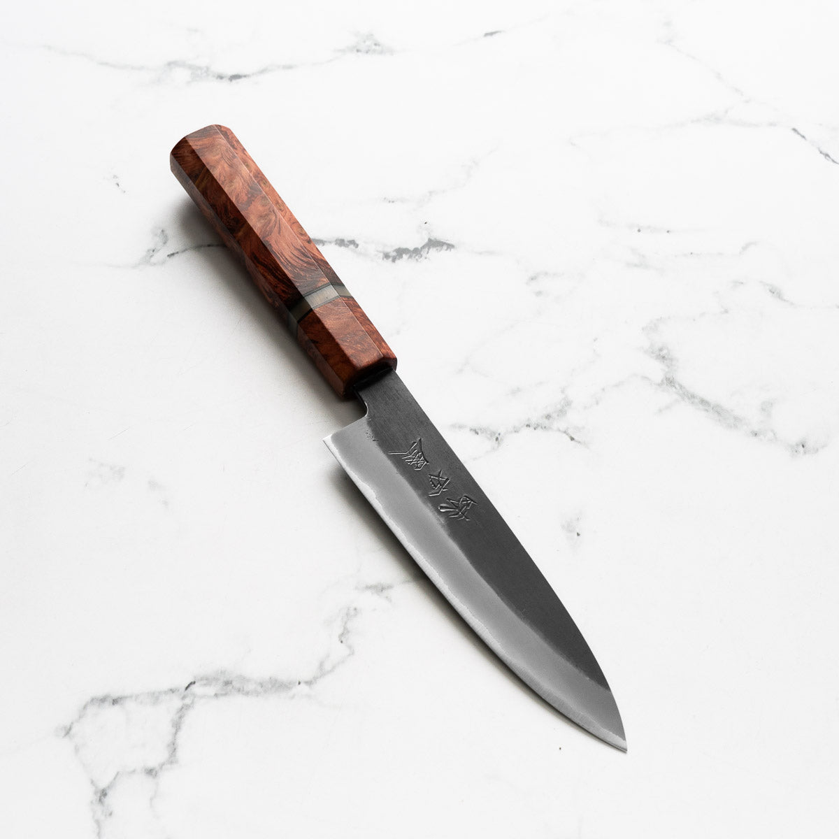 Mutsumi Hinoura Ajikataya White 2 SS Clad Petty 135mm - Resin (Red)